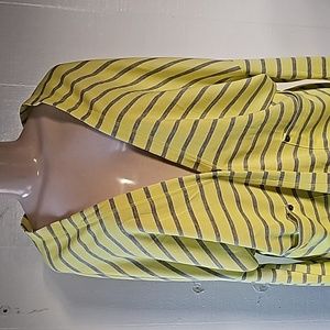 Tresics Womens Yellow Stripe Longsleeve Top Size Small